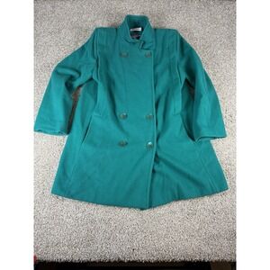 Vintage Forecaster of Boston Trench Coat Women Wool Green 13/14